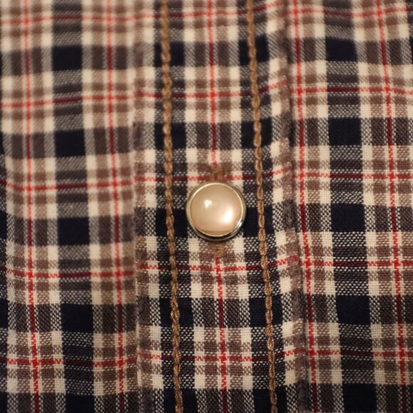 England's Dreaming Short Sleeve Snap front plaid casual shirt Keanan Duffty XL - Picture 4 of 13